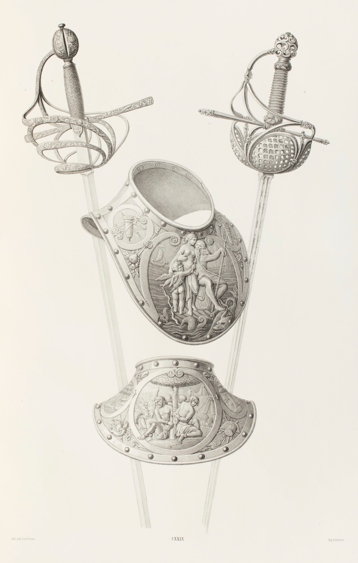 Alois Gustav Rockstuhl, 16th- and 17th-century Italian rapiers and a 17th-century French breast-plate