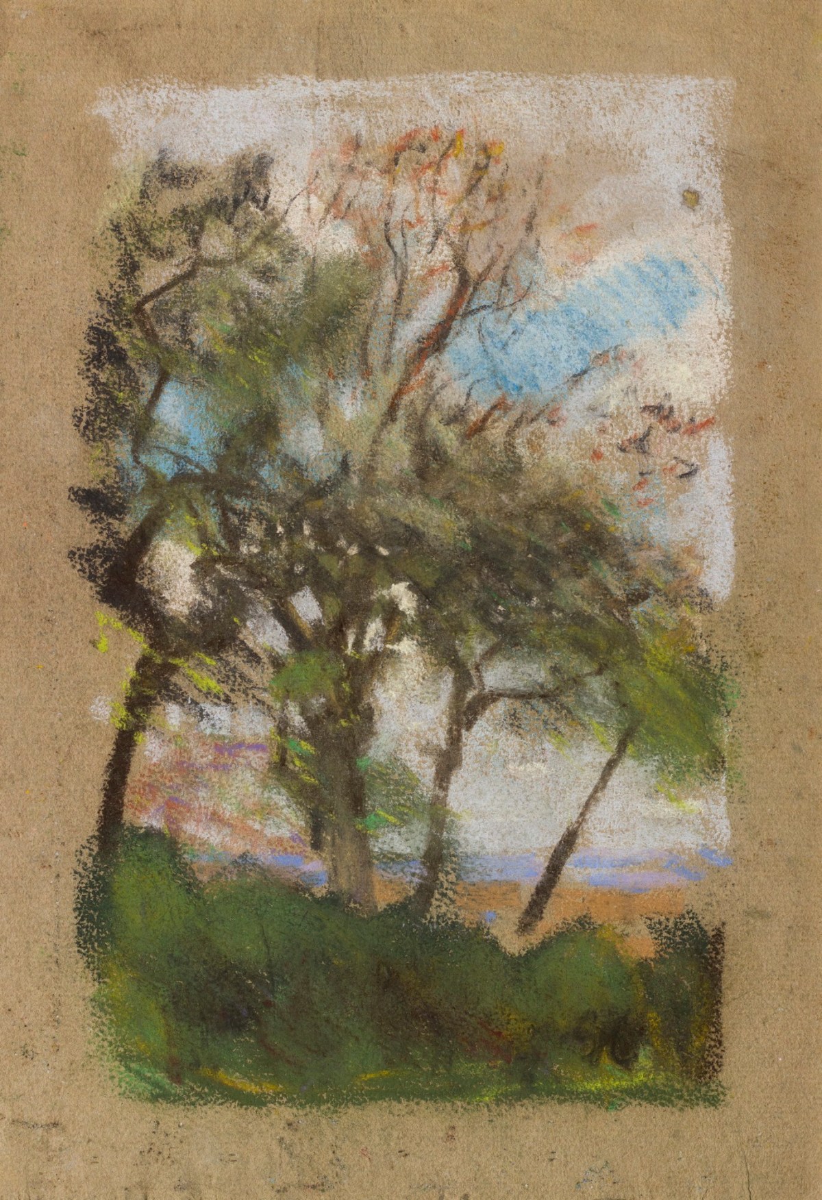 Sir George Clausen RA, Study of trees in a landscape