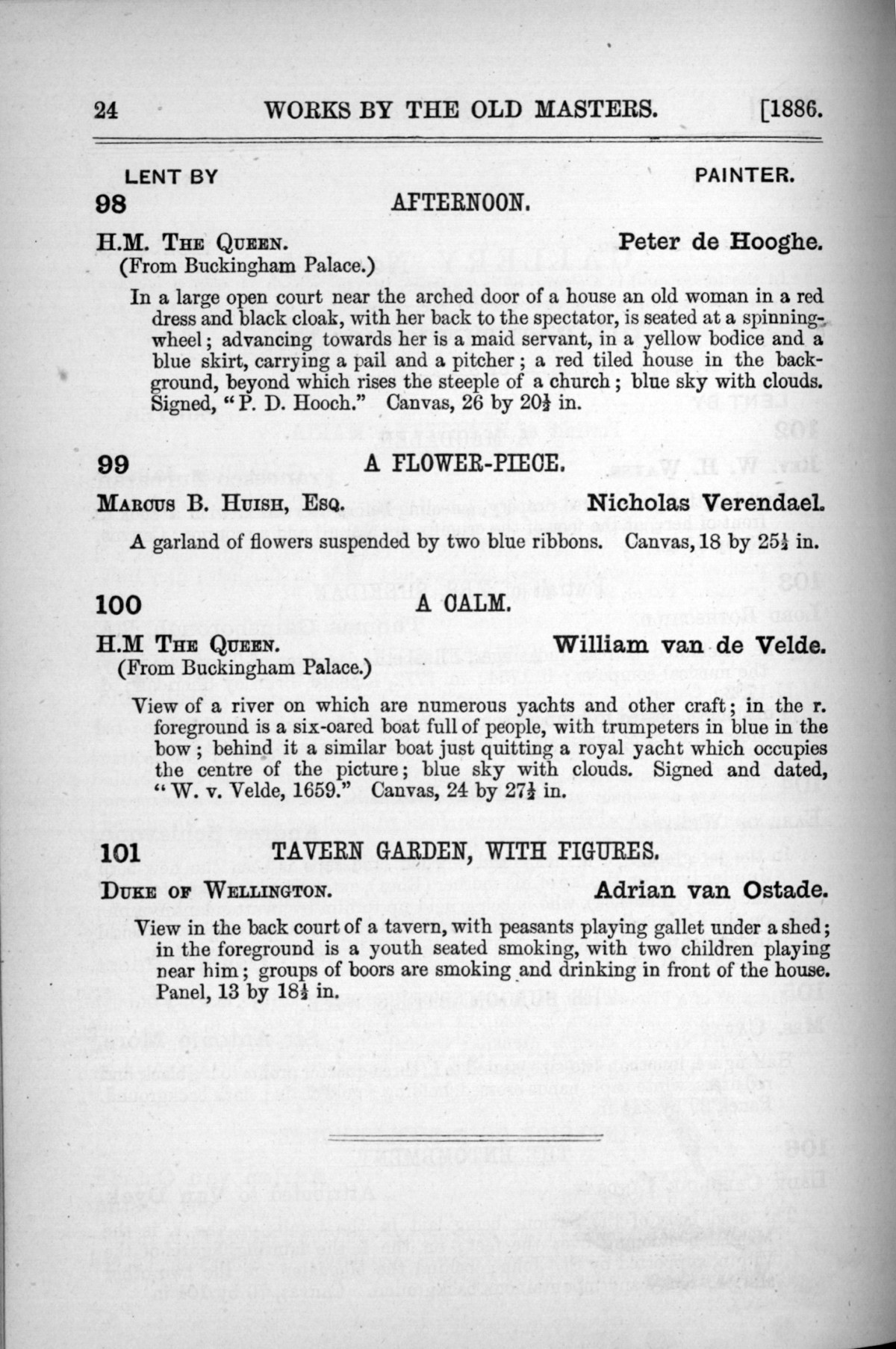 Page 24 of 1886 - Old Masters, deceased masters of the British School, Joseph Wright of Derby ARA and J.M.W. Turner RA