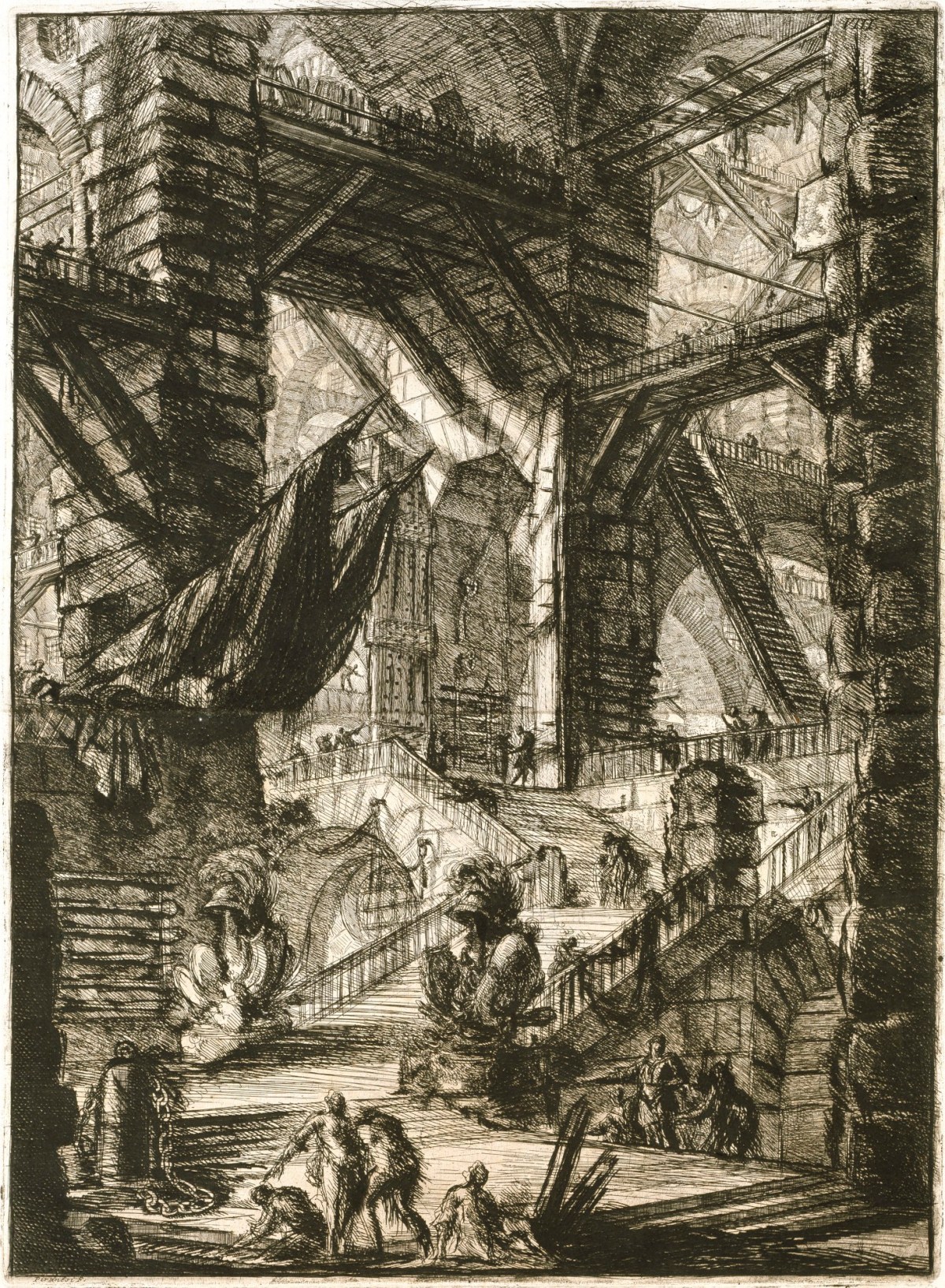 Giovanni Battista Piranesi, The Staircase with Trophies