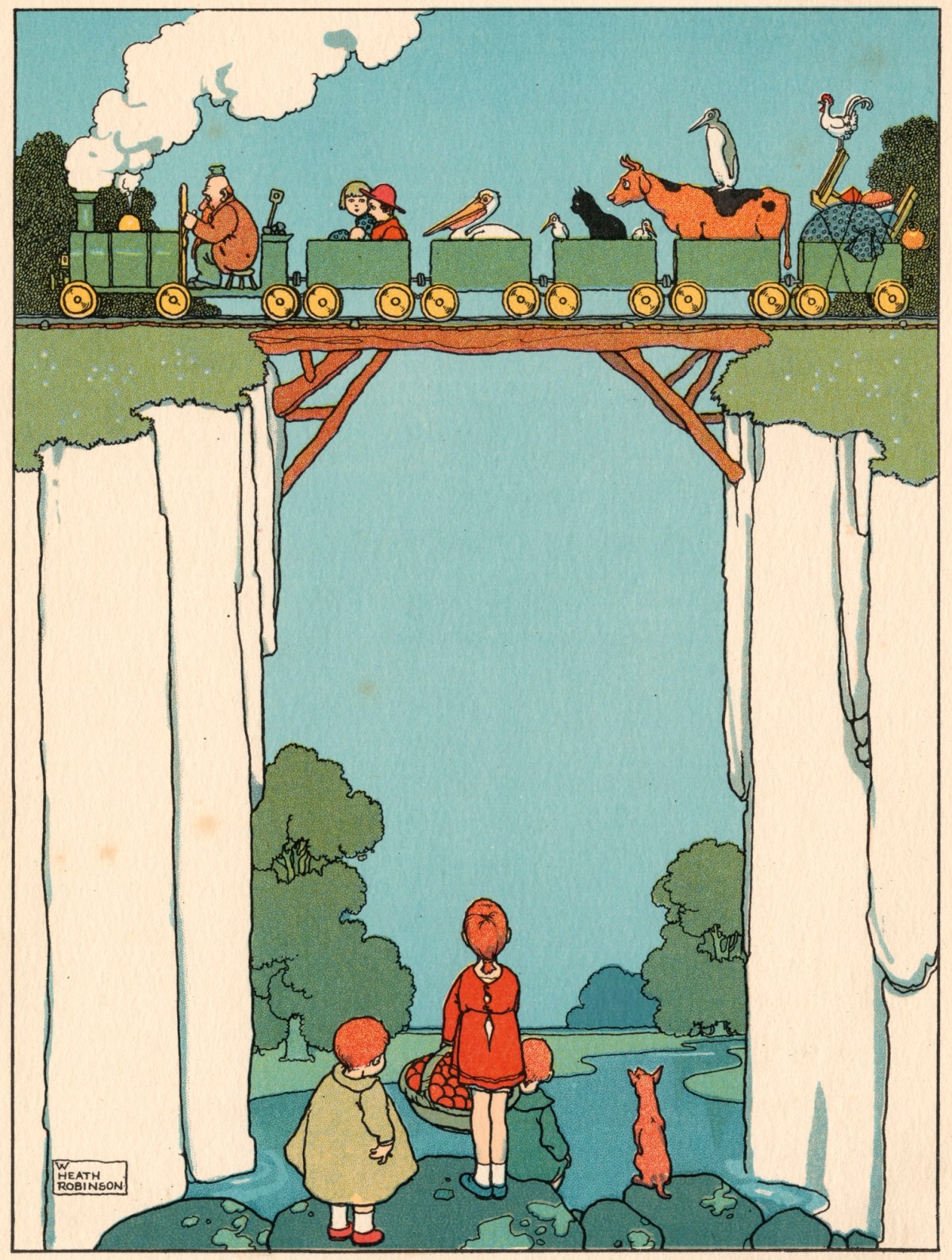 William Heath Robinson, 'They just managed to catch the last train home'