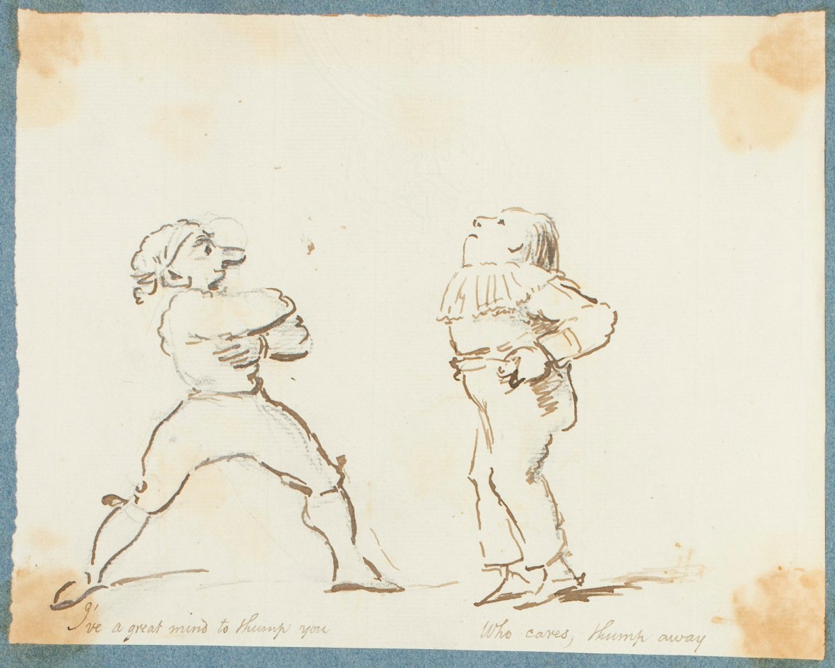George Dance RA, Caricatures of two male figures