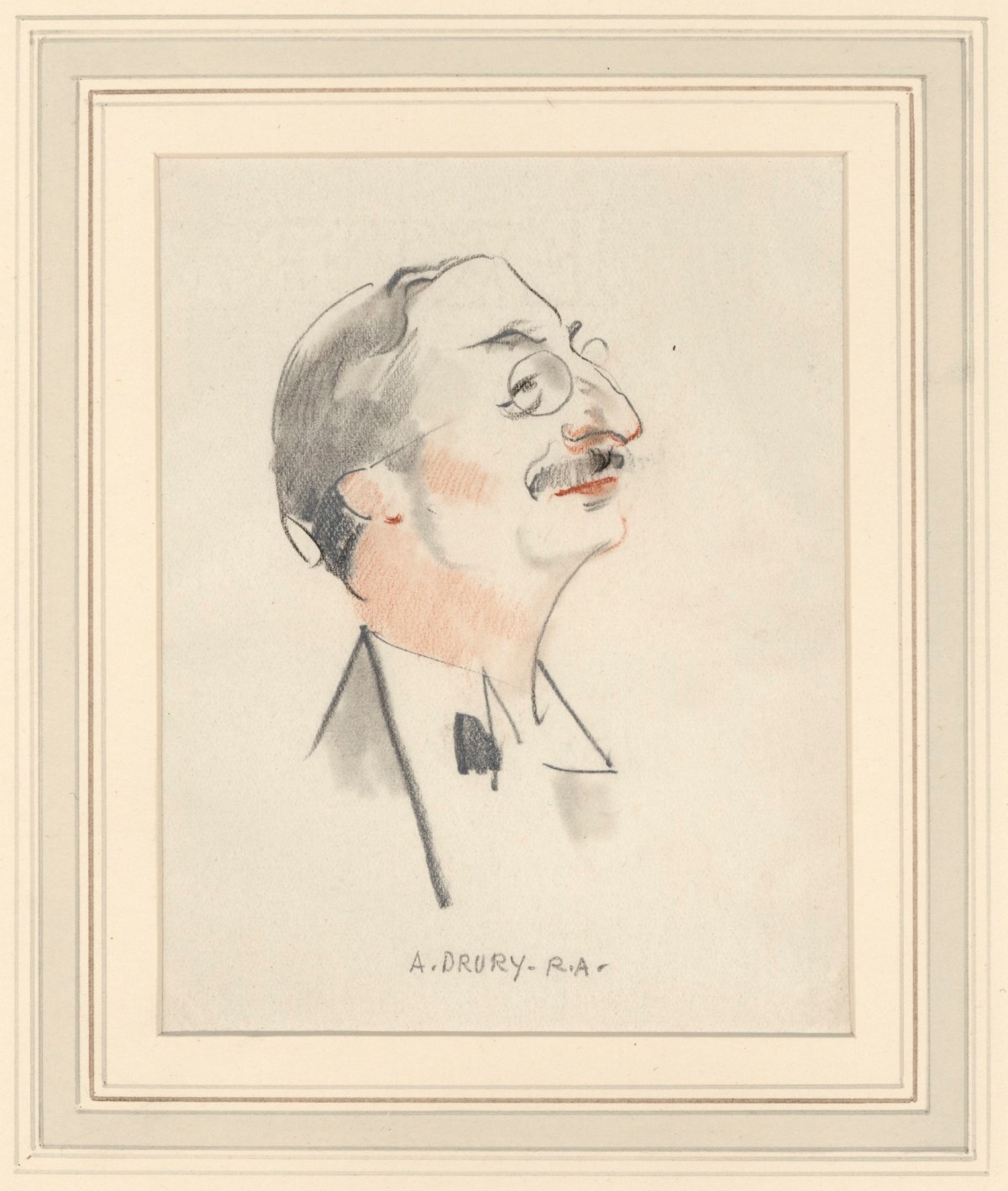 Francis Derwent Wood RA, Caricature of Alfred Drury