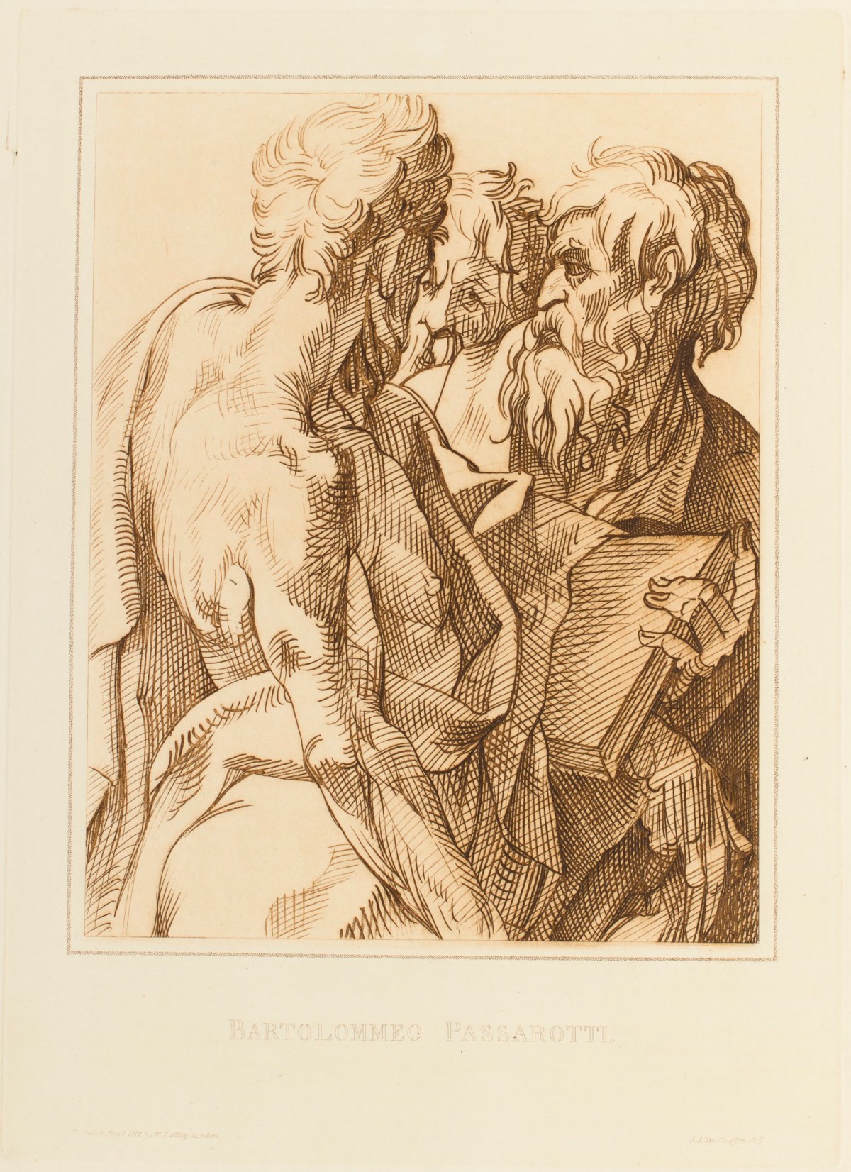 Ignace Joseph de Claussen, 'Group of three half-length apostolic figures'