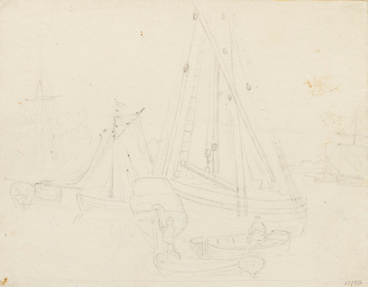Philip Reinagle RA, A large sailing boat