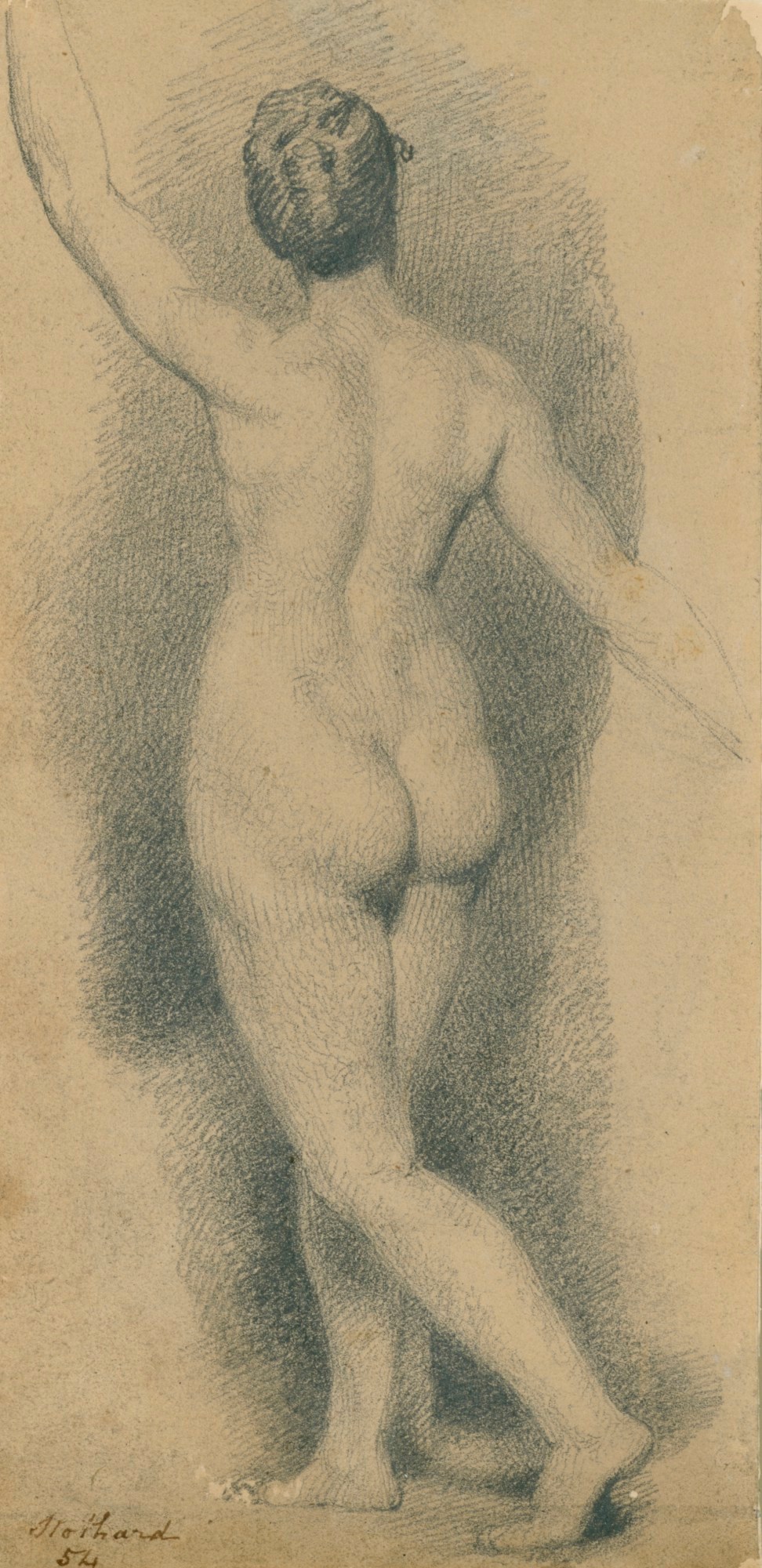 Thomas Stothard RA, Standing female nude viewed from the back