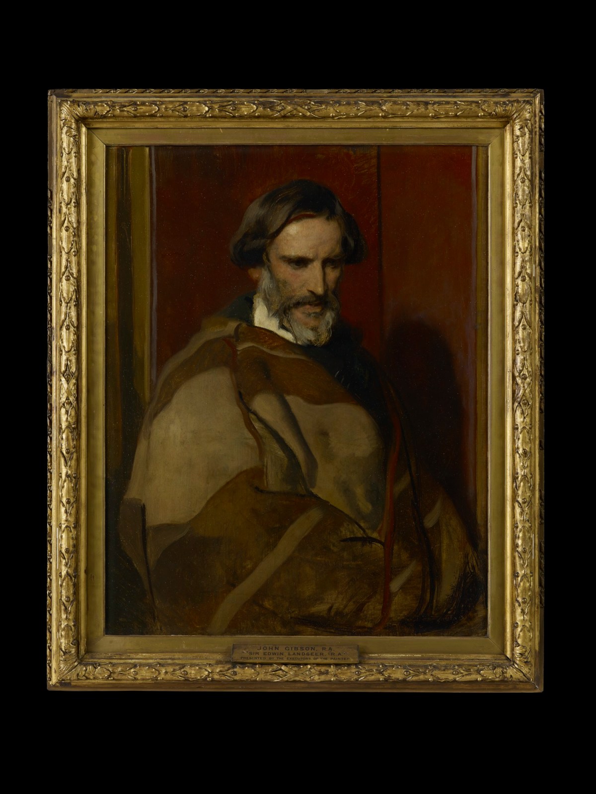 Unknown, Frame for Sir Edwin Landseer RA 'Portrait of John Gibson, R.A.'