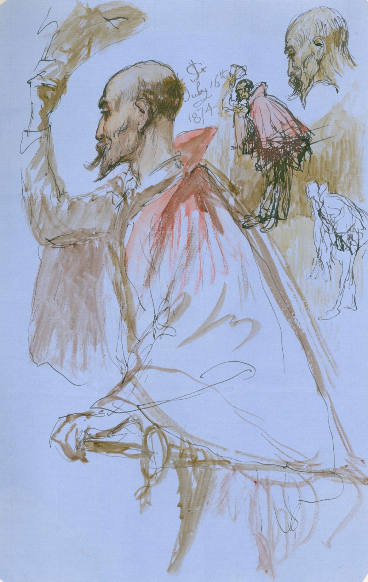 Sir John Gilbert RA, Preparatory drawings for a painting of Don Quixote