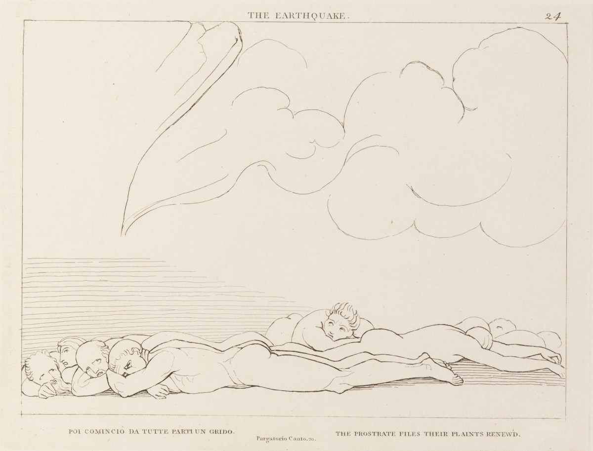 John Flaxman RA, 'The Earthquake' (from The Divine Comedy, Purgatory)