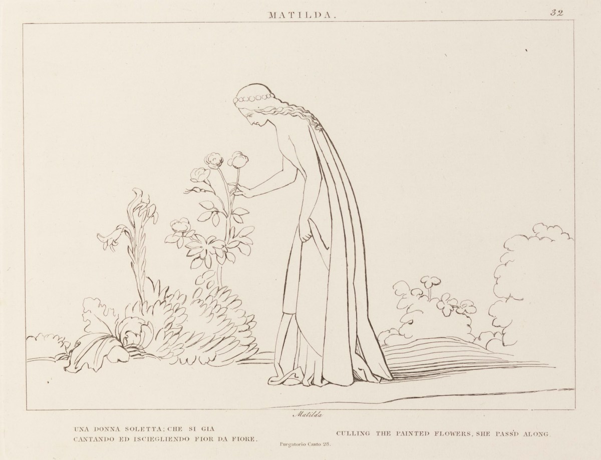 John Flaxman RA, 'Matilda' (from The Divine Comedy, Purgatory)