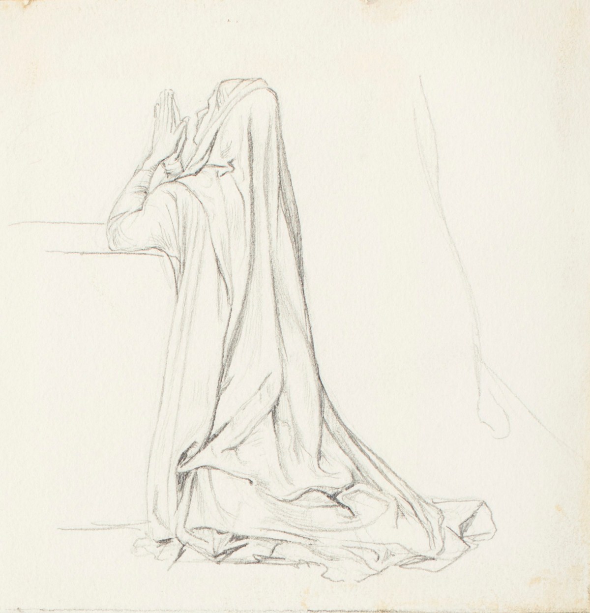 Henry Hugh Armstead RA, Study of a female figure at prayer