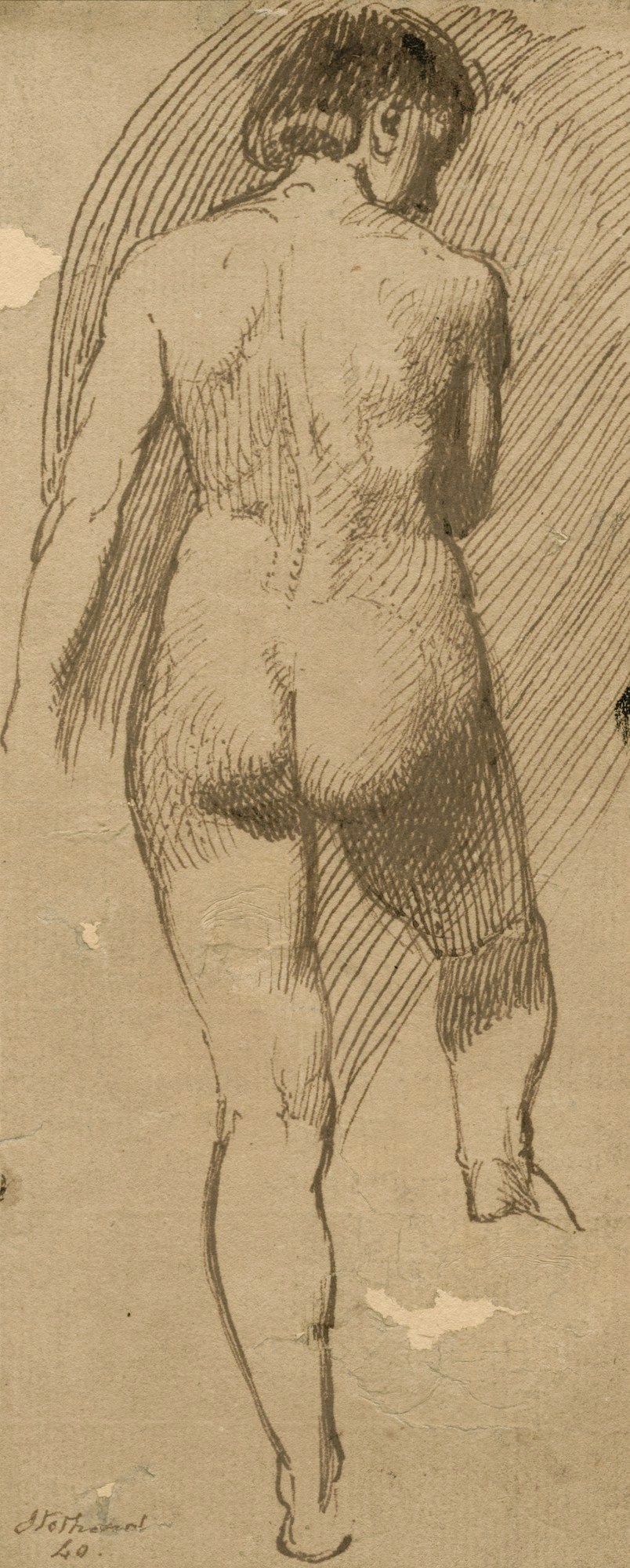 Thomas Stothard RA, Standing female nude viewed from the back