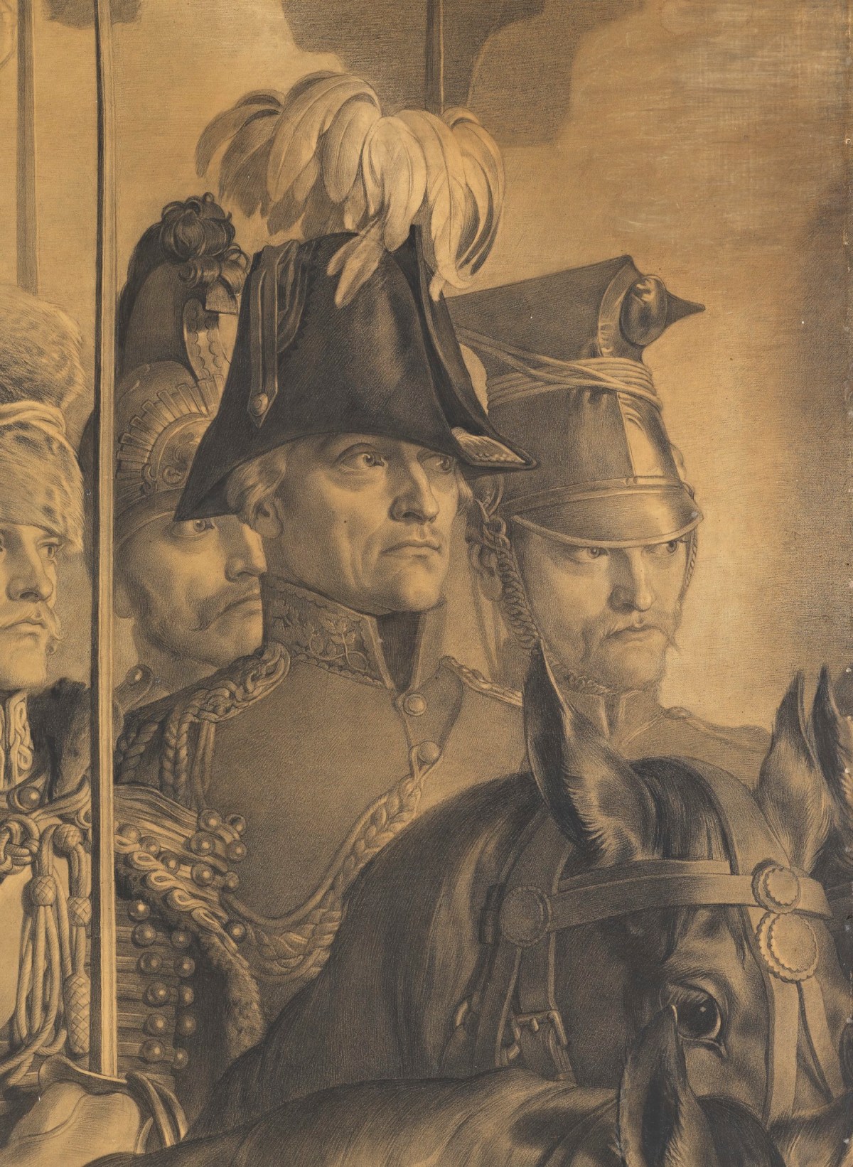 Daniel Maclise RA, Cartoon for 'The Meeting of Wellington and Blücher After the Battle of Waterloo'