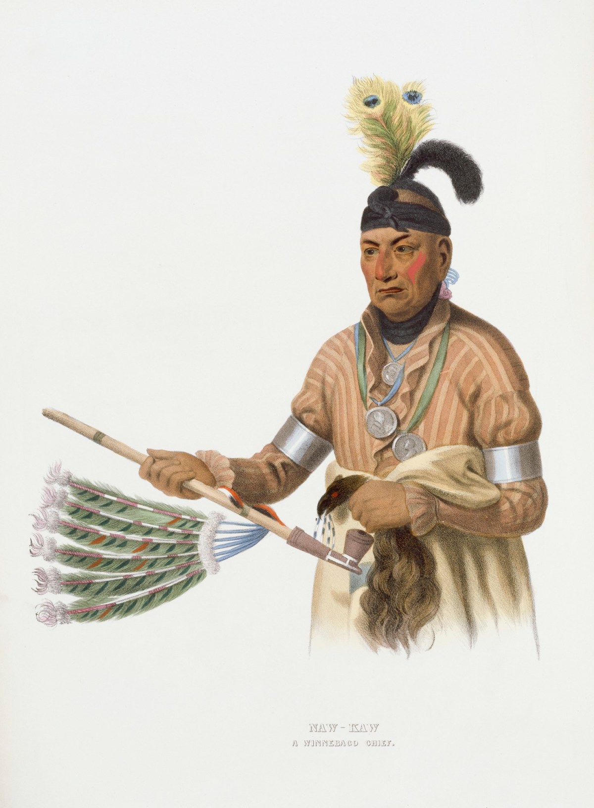 Charles Bird King, Naw-Kaw, a Winnebago chief.