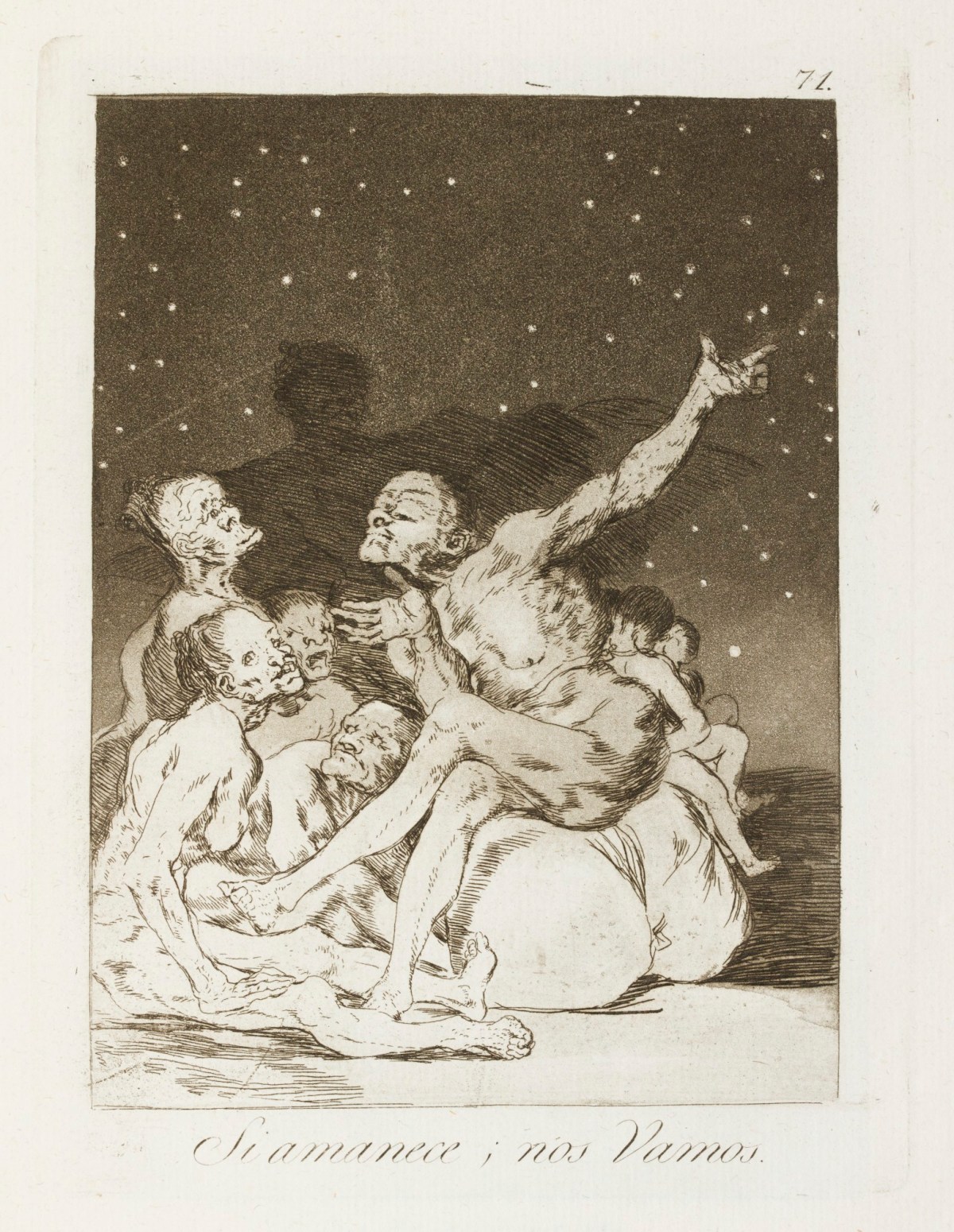 Francisco Goya, 'Si amanece; nos vamos.'