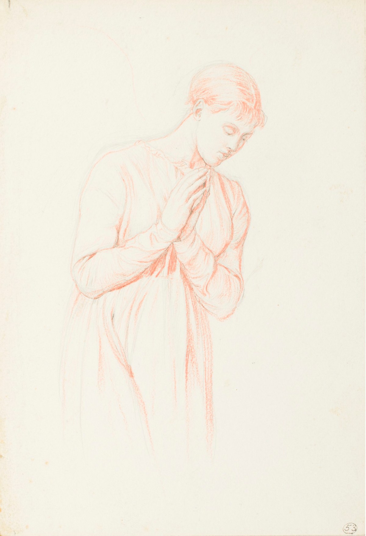 Henry Hugh Armstead RA, Study of a praying woman for the relief sculpture in the Julius Beer Mausoleum
