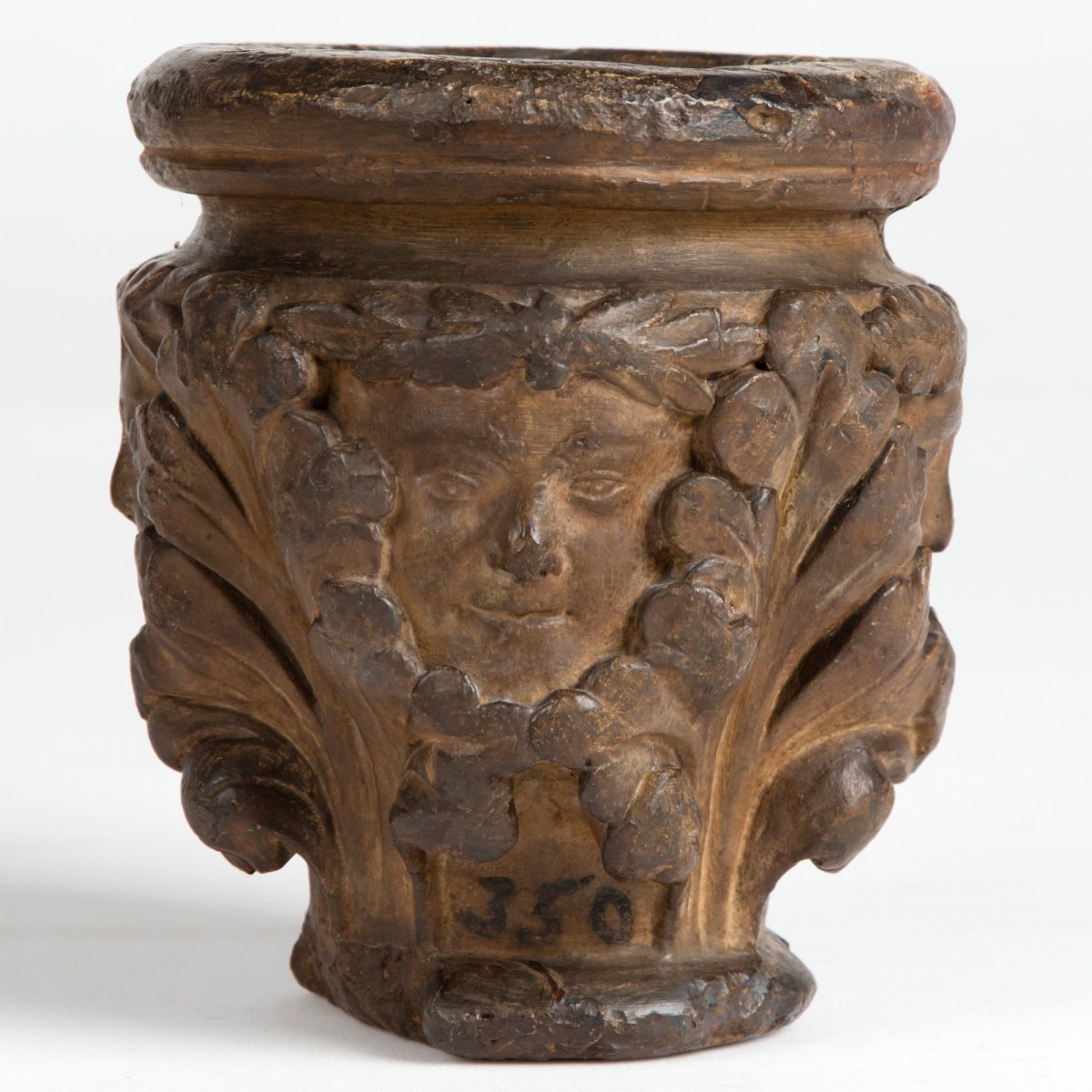 Unknown maker, Medieval Capital with leaf foliage and faces, possibly representing the Green Man