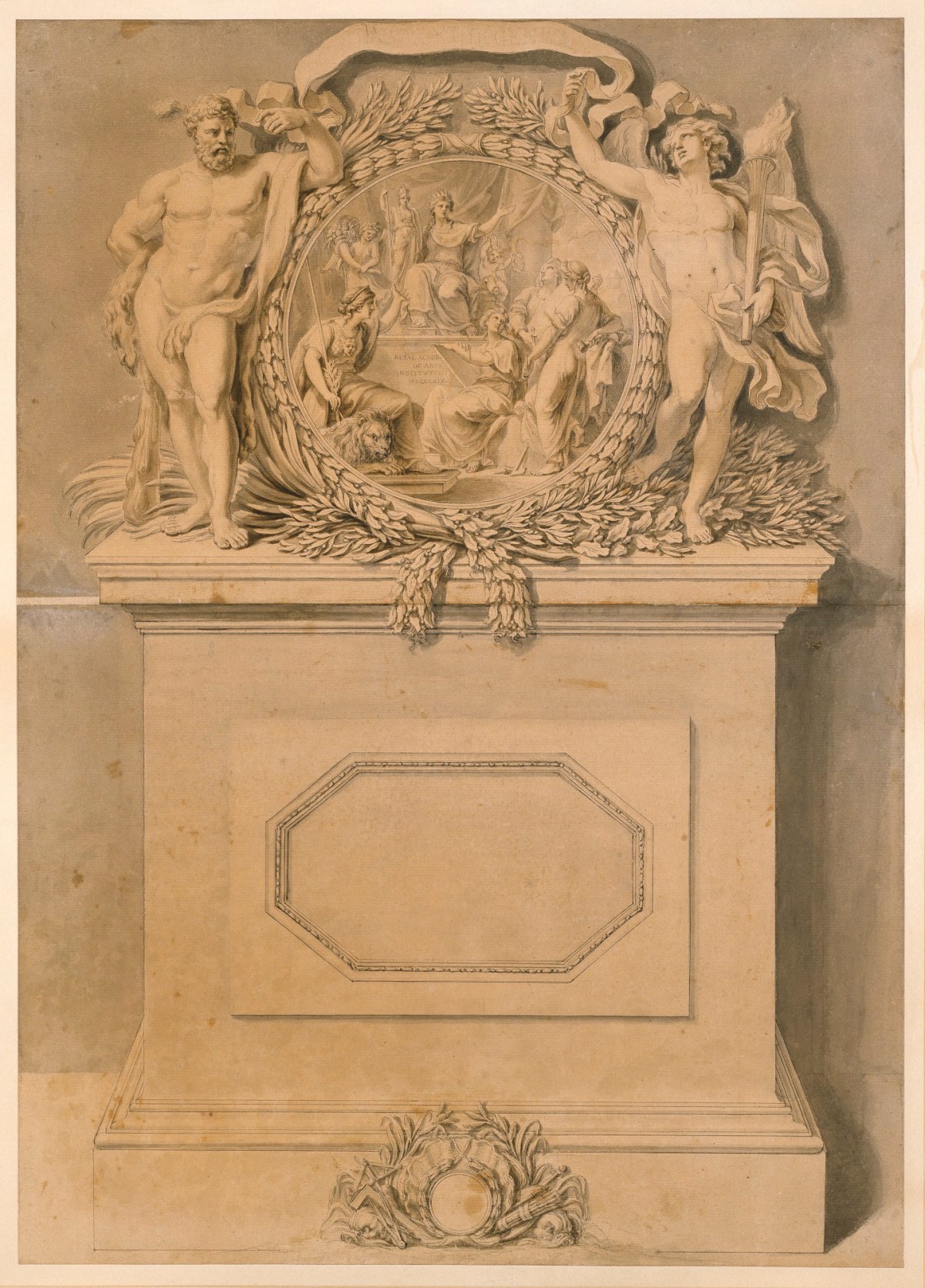 Giovanni Battista Cipriani RA, Design for the headpiece of the Royal Academy diploma