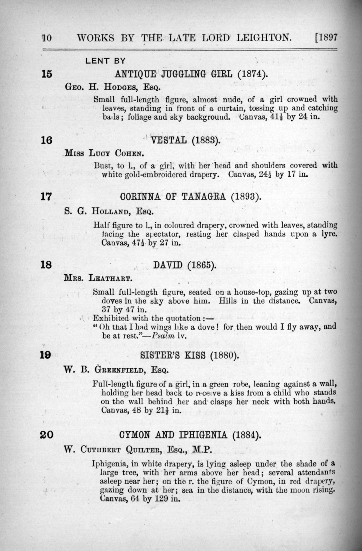 Page 10 of 1897 - Lord Leighton PRA