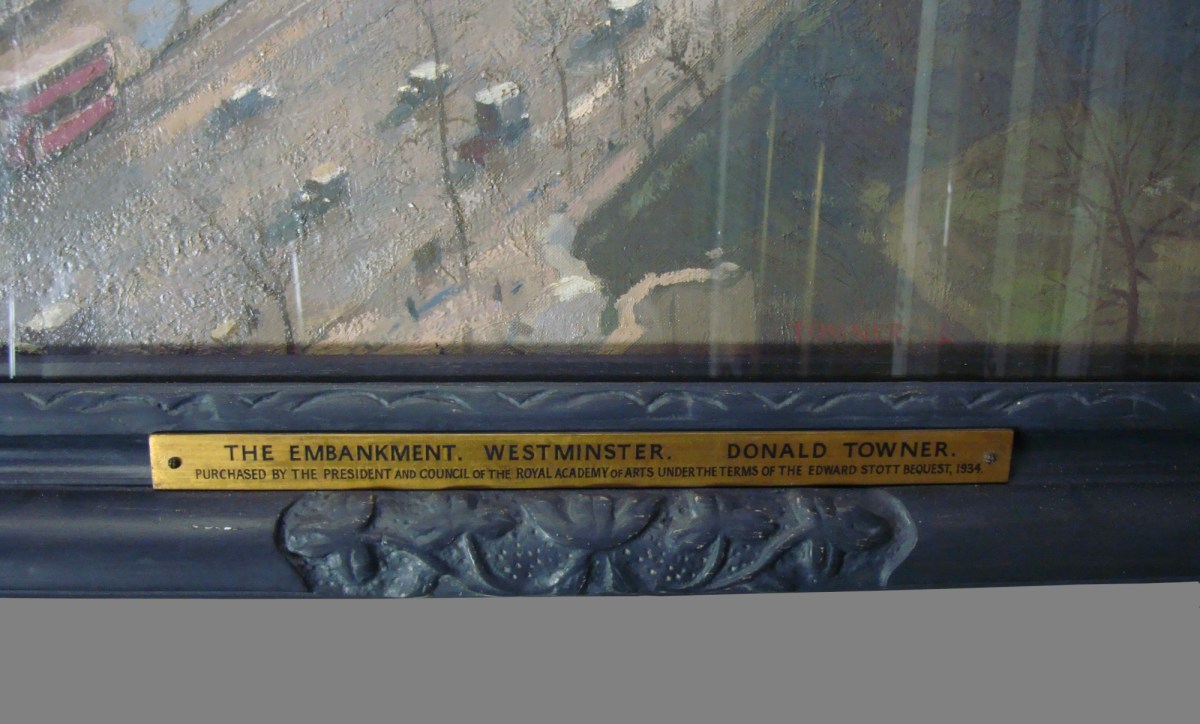 Unknown, Frame for Donald Chisholm Towner 'The Embankment, Westminster'