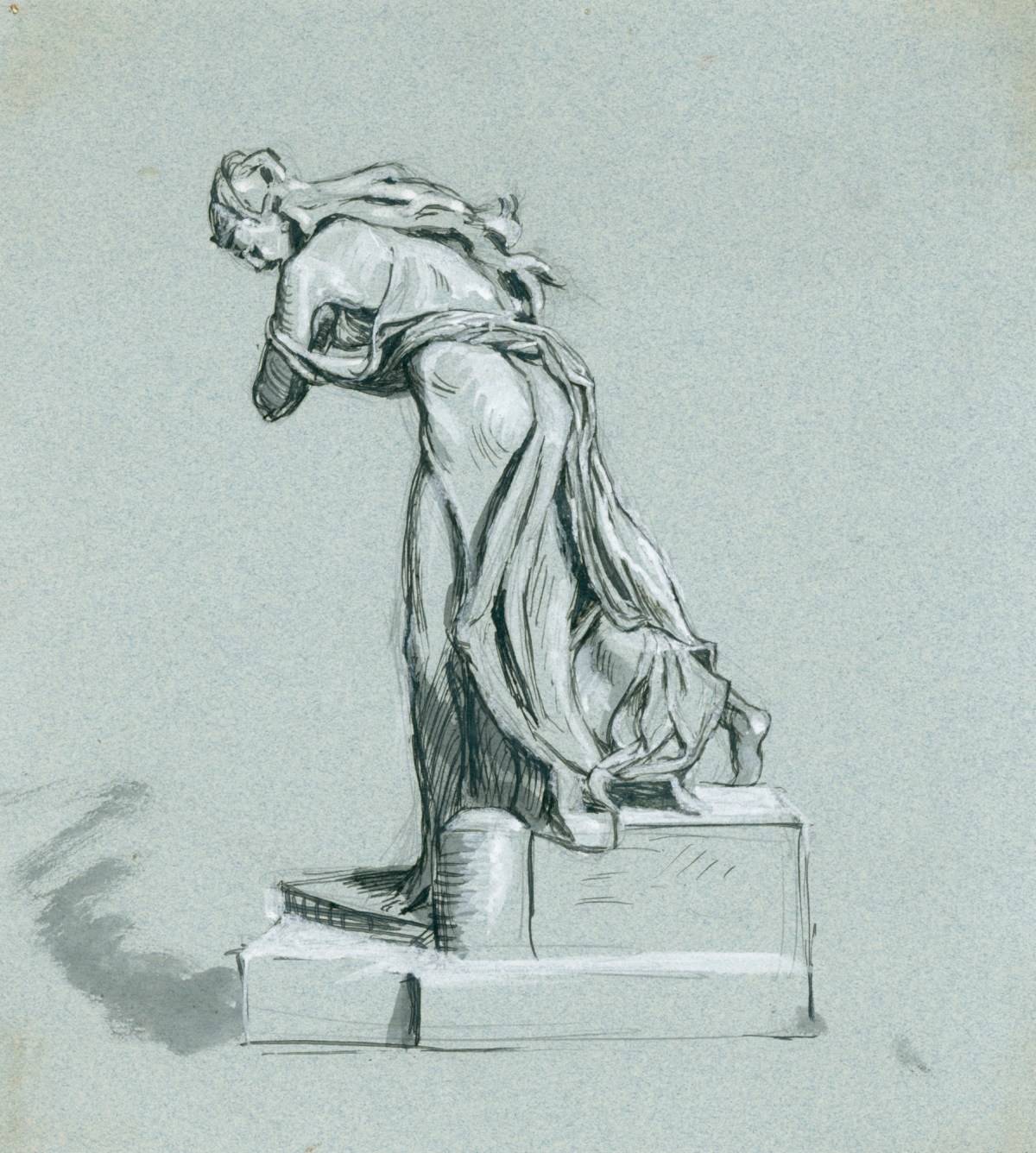 Henry Hugh Armstead RA, Study of a female figure for 'Remorse'