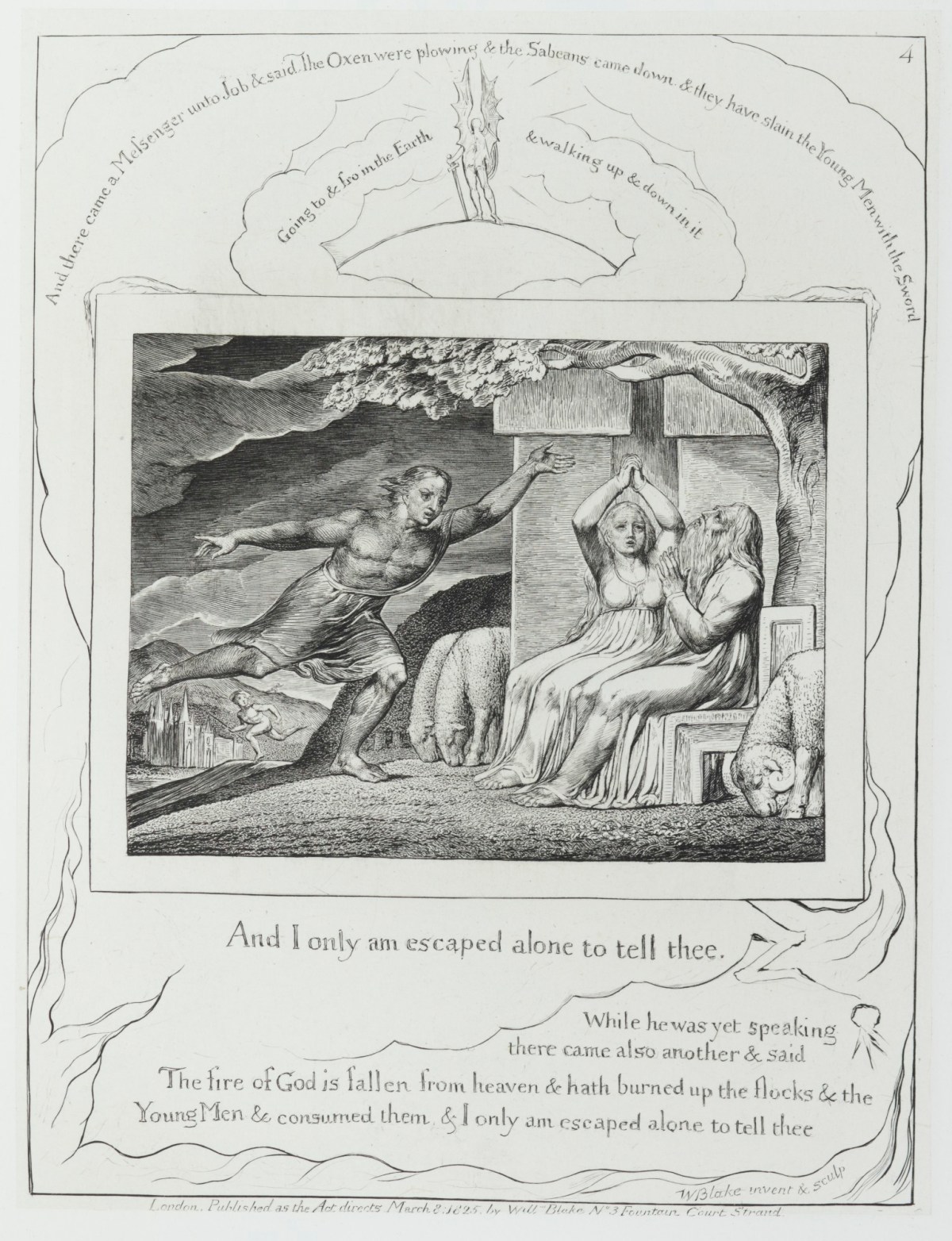 William Blake, 'And I only am escaped alone to tell thee.'