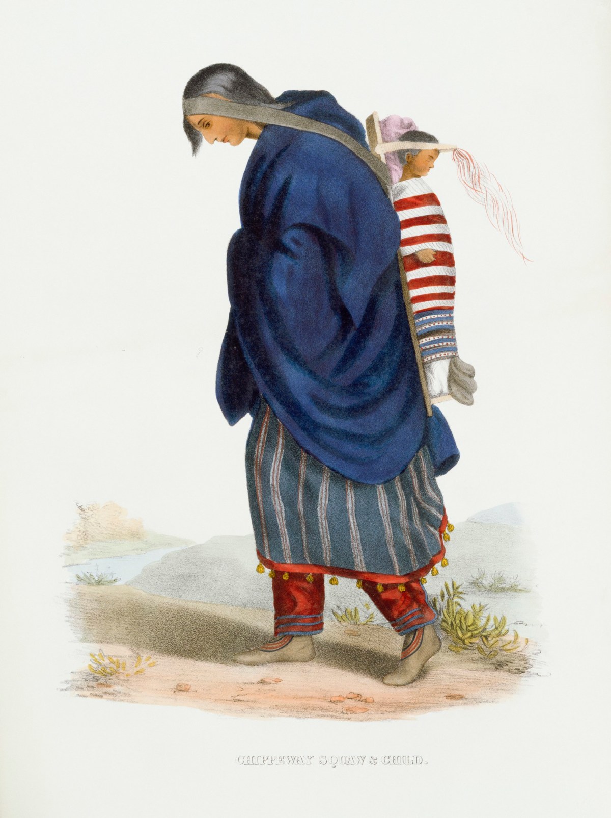 Charles Bird King, Chippewa woman and child