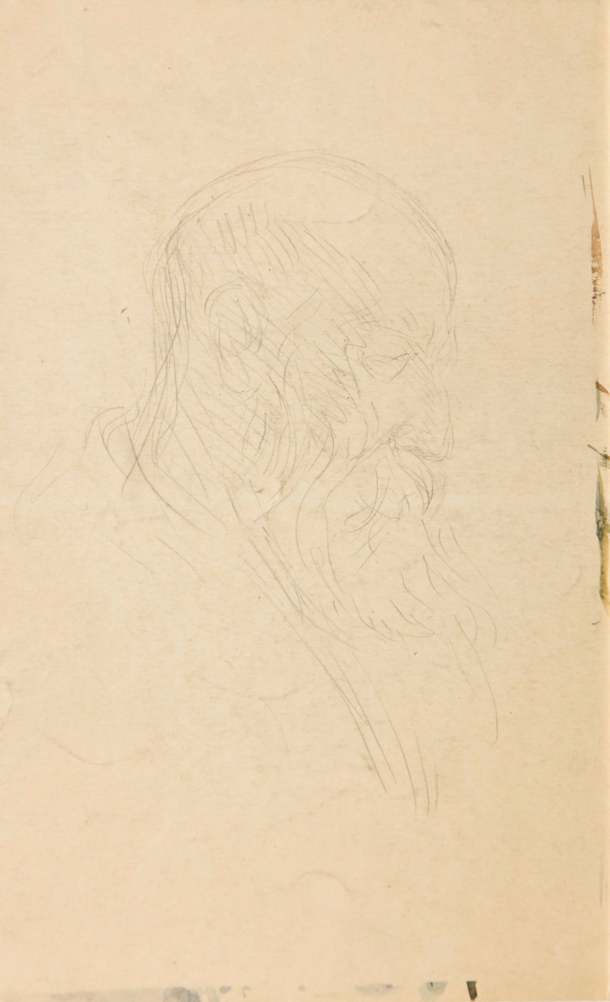 Sir George Clausen RA, Head of an old man with a long beard