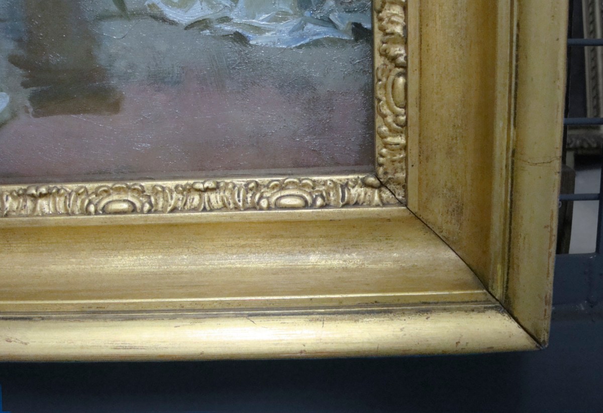 Charles Mitchell May - London, Frame for John Singer Sargent RA 'At Torre Galli: Ladies in a Garden'