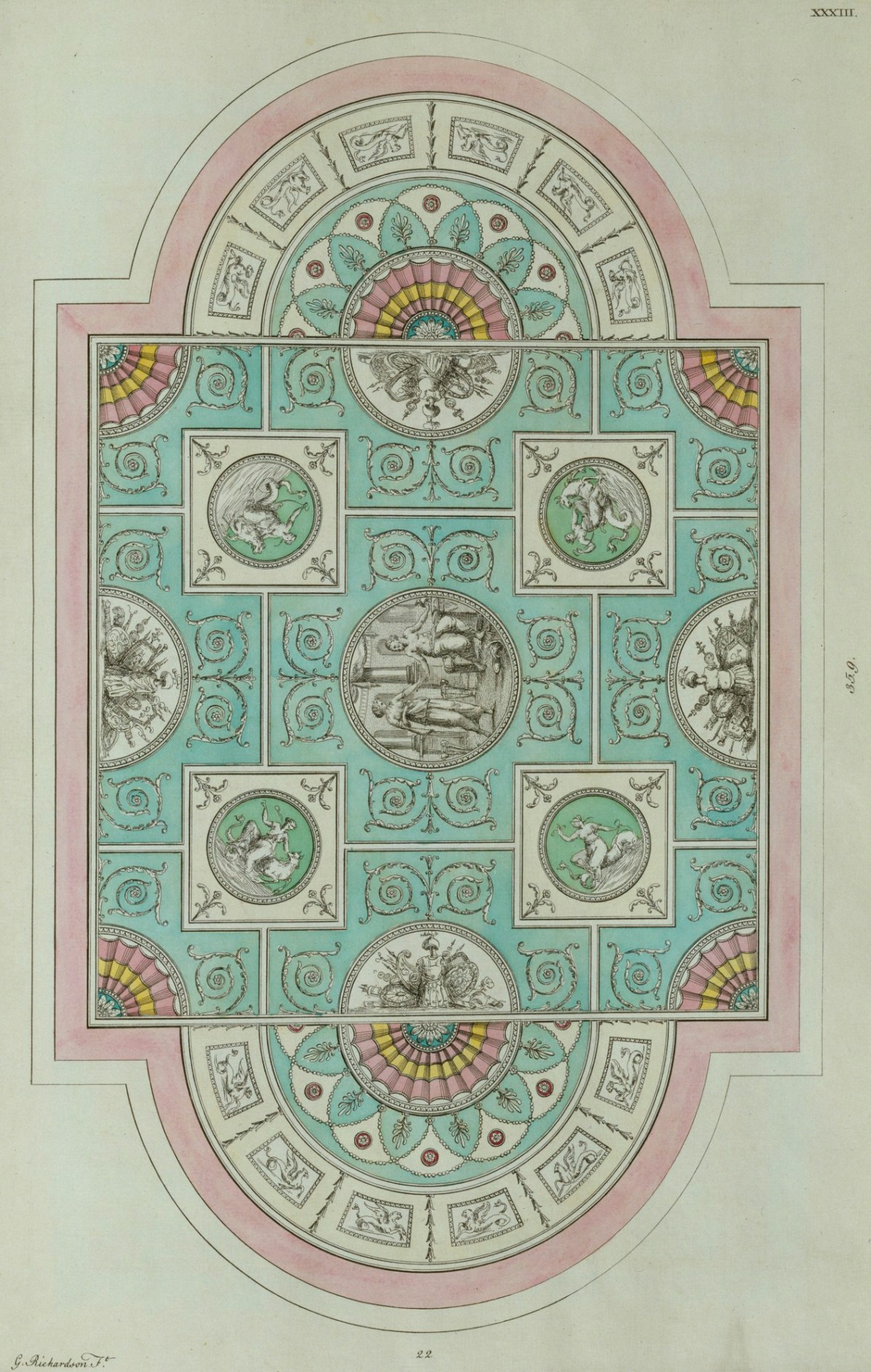 George Richardson, Design for a hall ceiling
