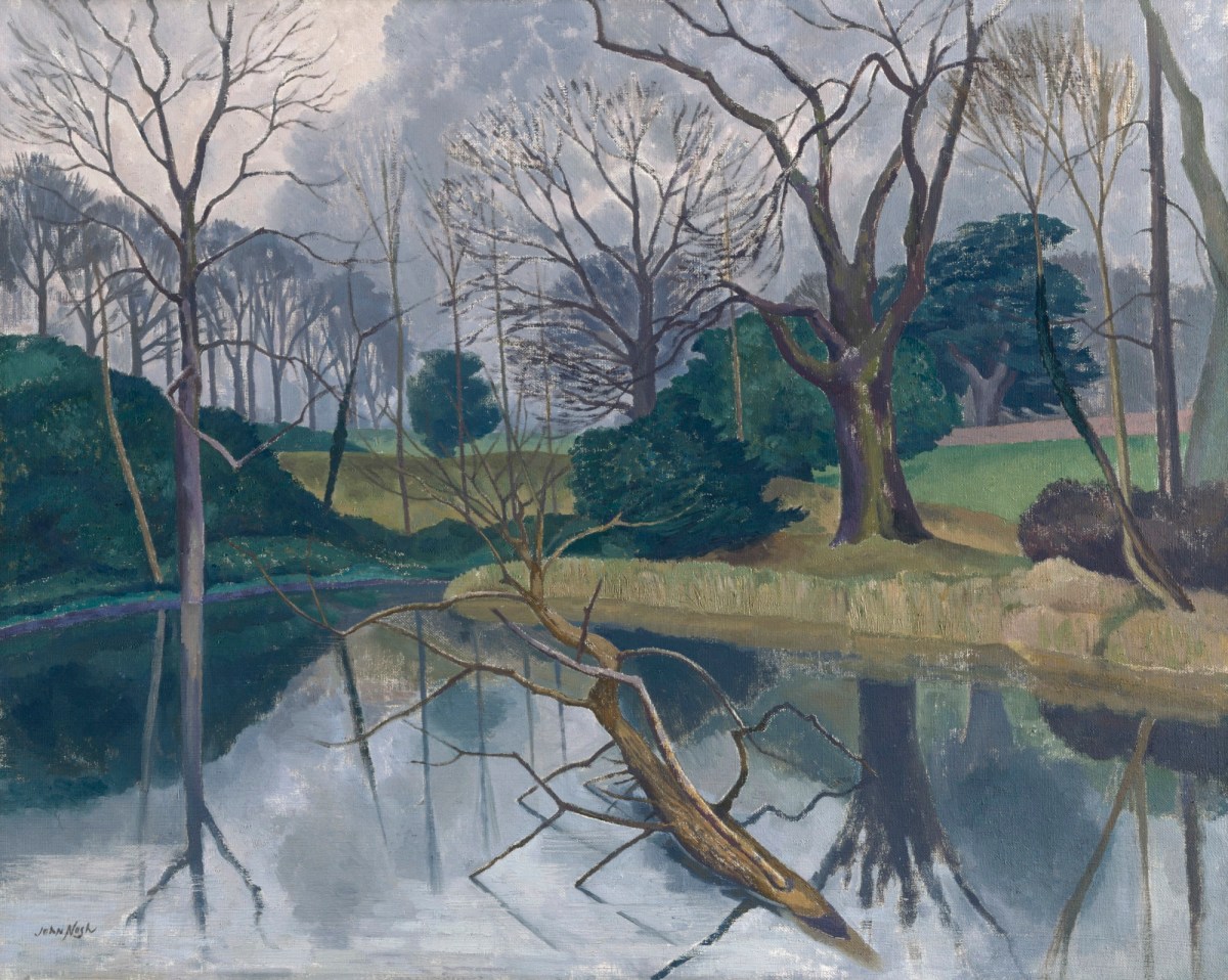 John Nash RA, The Lake, Little Horkesley Hall