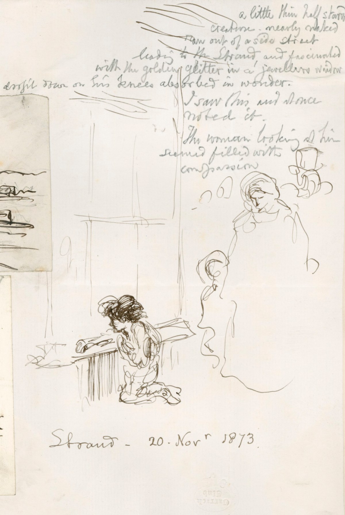 Sir John Gilbert RA, A scene on the Strand, London