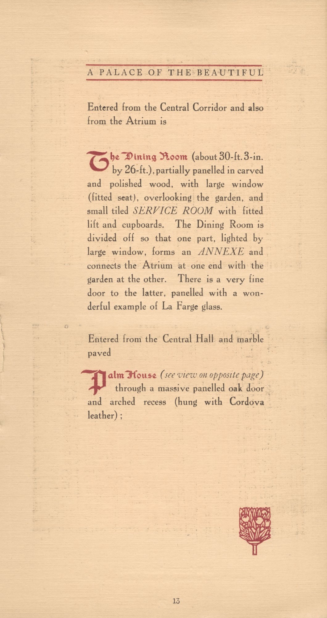 Hampton & Sons (London), The Dining Room.