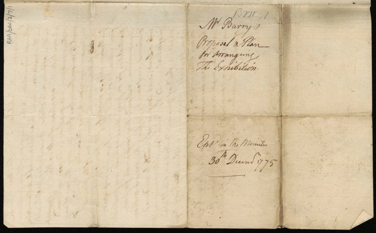 , Memorandum from James Barry to the Council