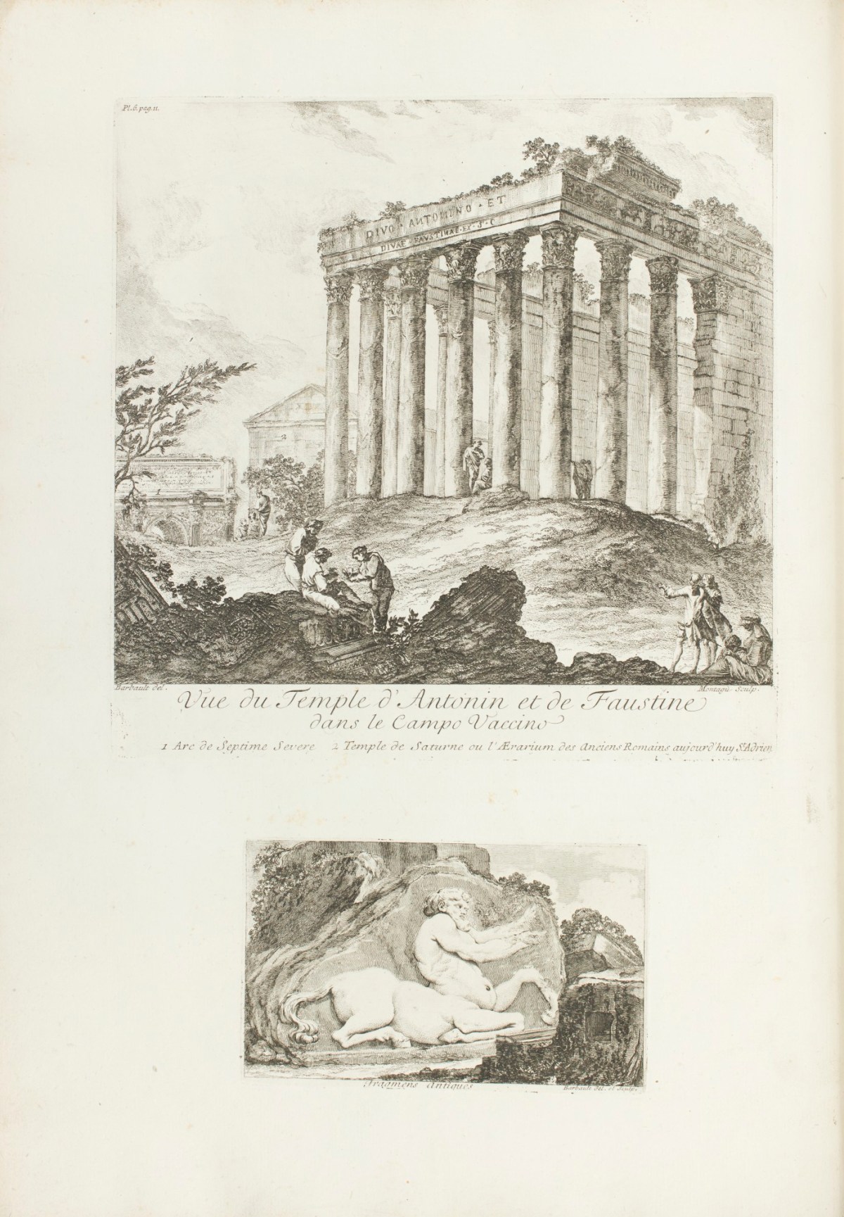 Jean Barbault, 'Vue du Temple d'Antonin et de Faustine dans le Campo Vaccino.'