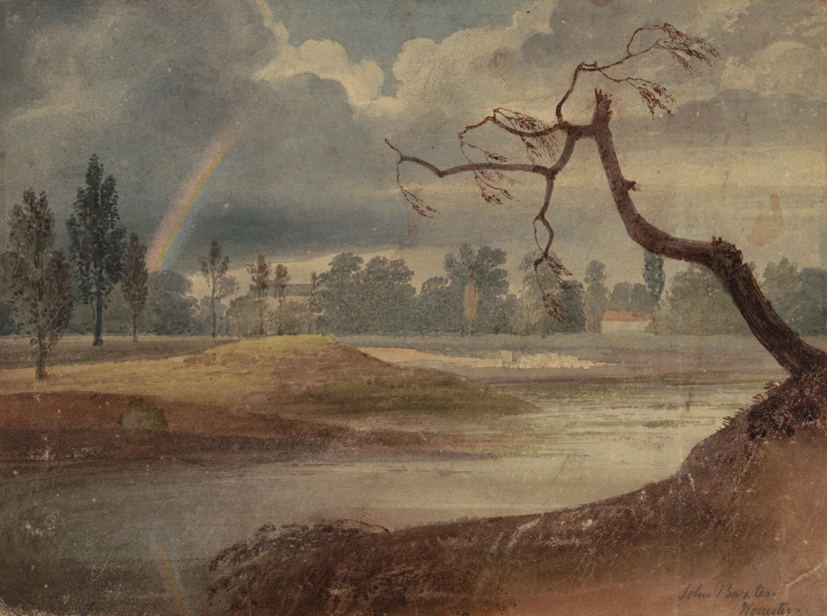 John Baxter, Landscape with a river and a rainbow