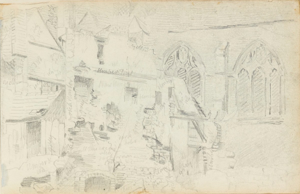 Philip Reinagle RA, Sketch of part of a gothic church