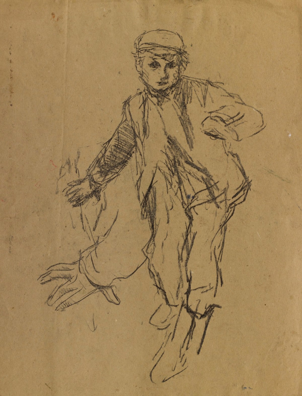 Sir George Clausen RA, Figure study for 'The Gap in the Hedge'