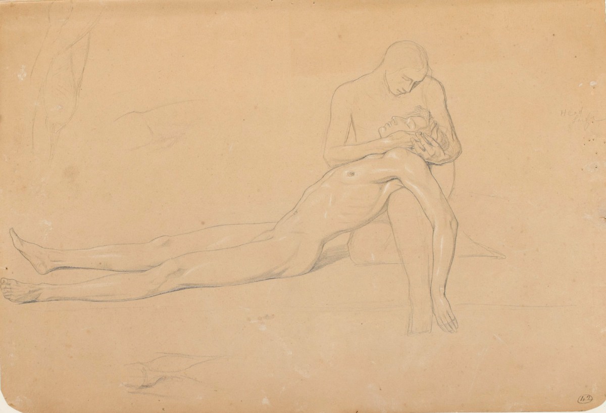 Henry Hugh Armstead RA, Study for 'Hero and Leander'