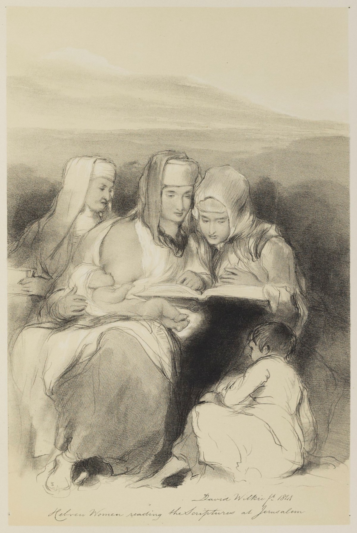 Sir David Wilkie RA, Hebrew Women reading the Scriptures at Jerusalem