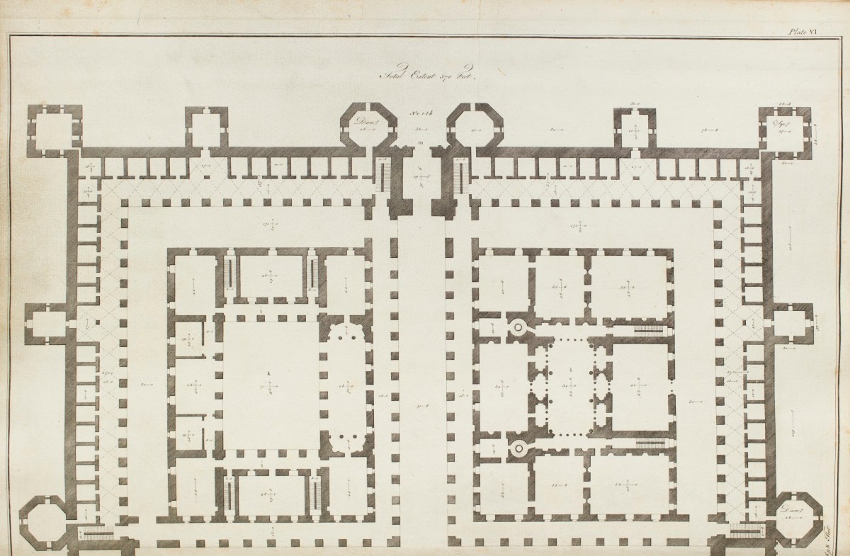 Charles-Louis Clérisseau, Plan of the Diocletian palace in Split