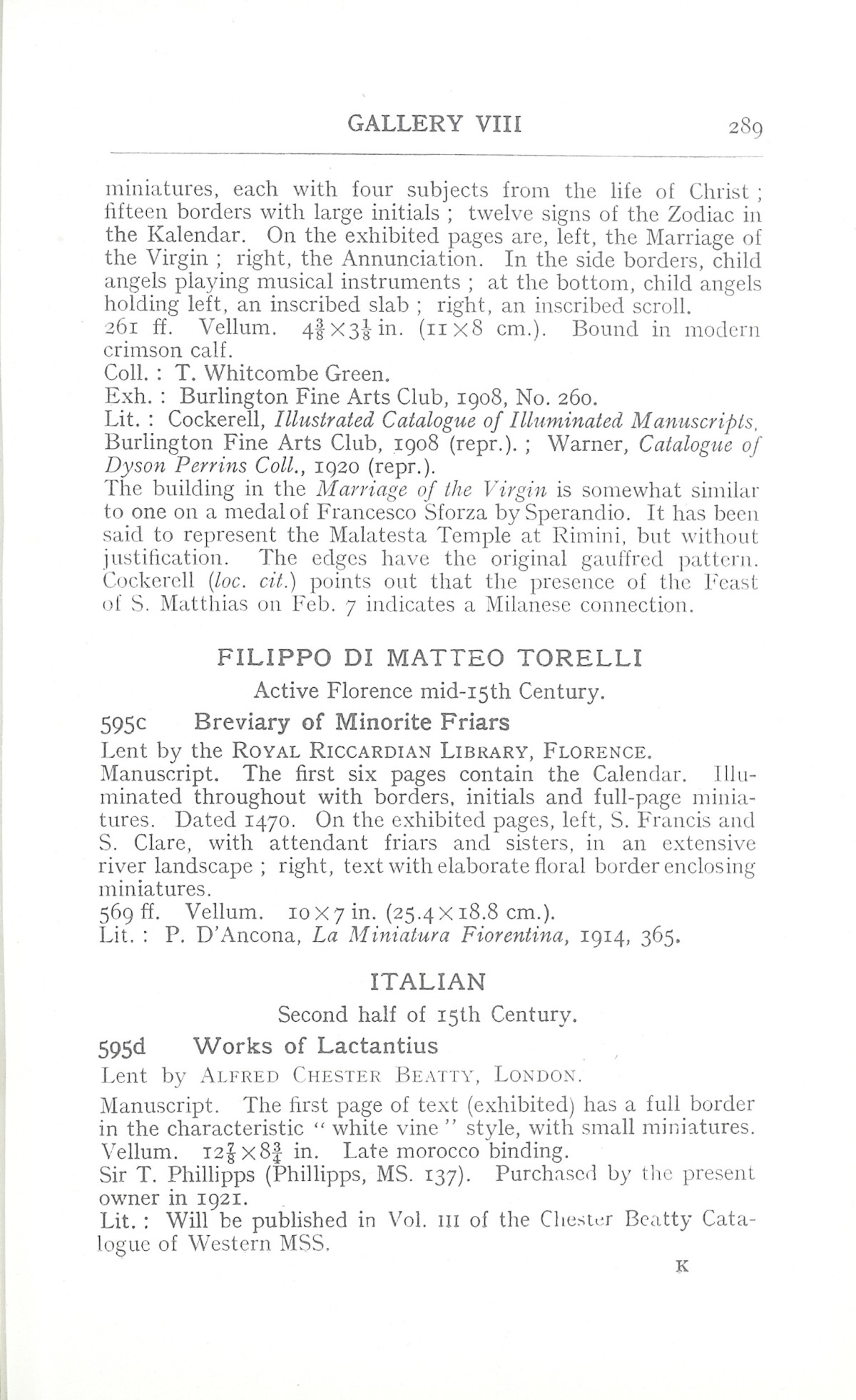 Page 293 of 1930 - Exhibition of Italian Art 1200-1900