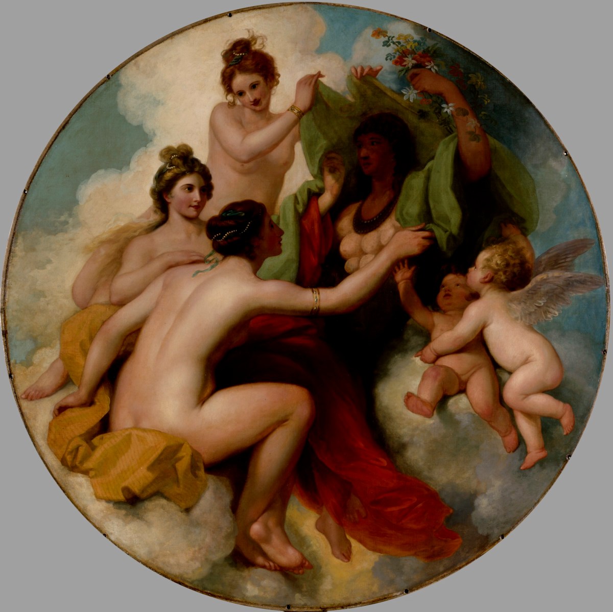 Benjamin West PRA, The Graces unveiling Nature