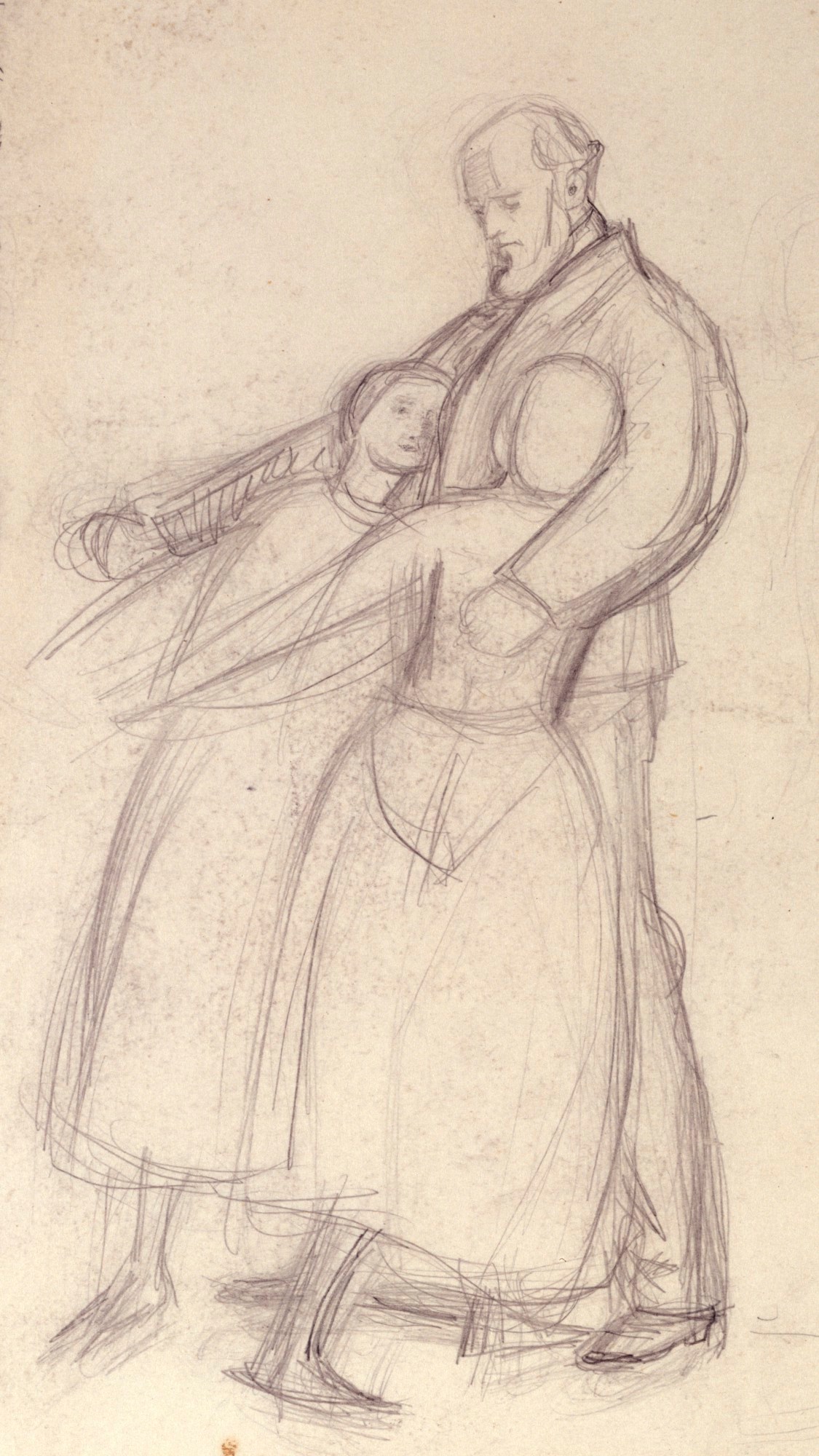 Sir John Everett Millais Bt. PRA, Sketches of a couple fighting