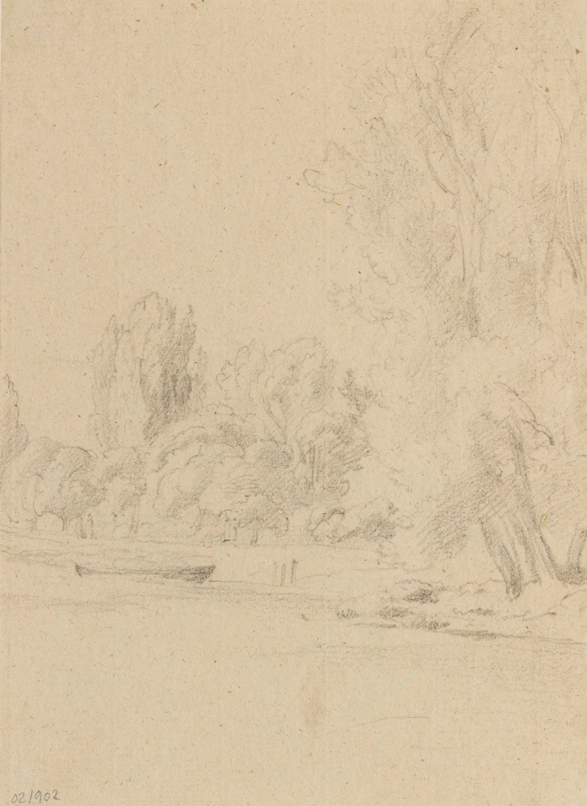Philip Reinagle RA, Line of trees by a river