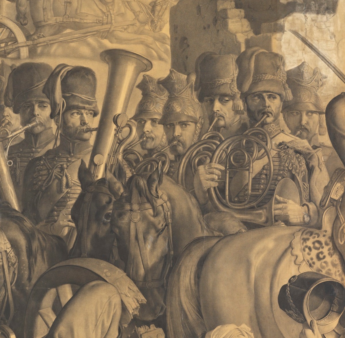 Daniel Maclise RA, Cartoon for 'The Meeting of Wellington and Blücher After the Battle of Waterloo'