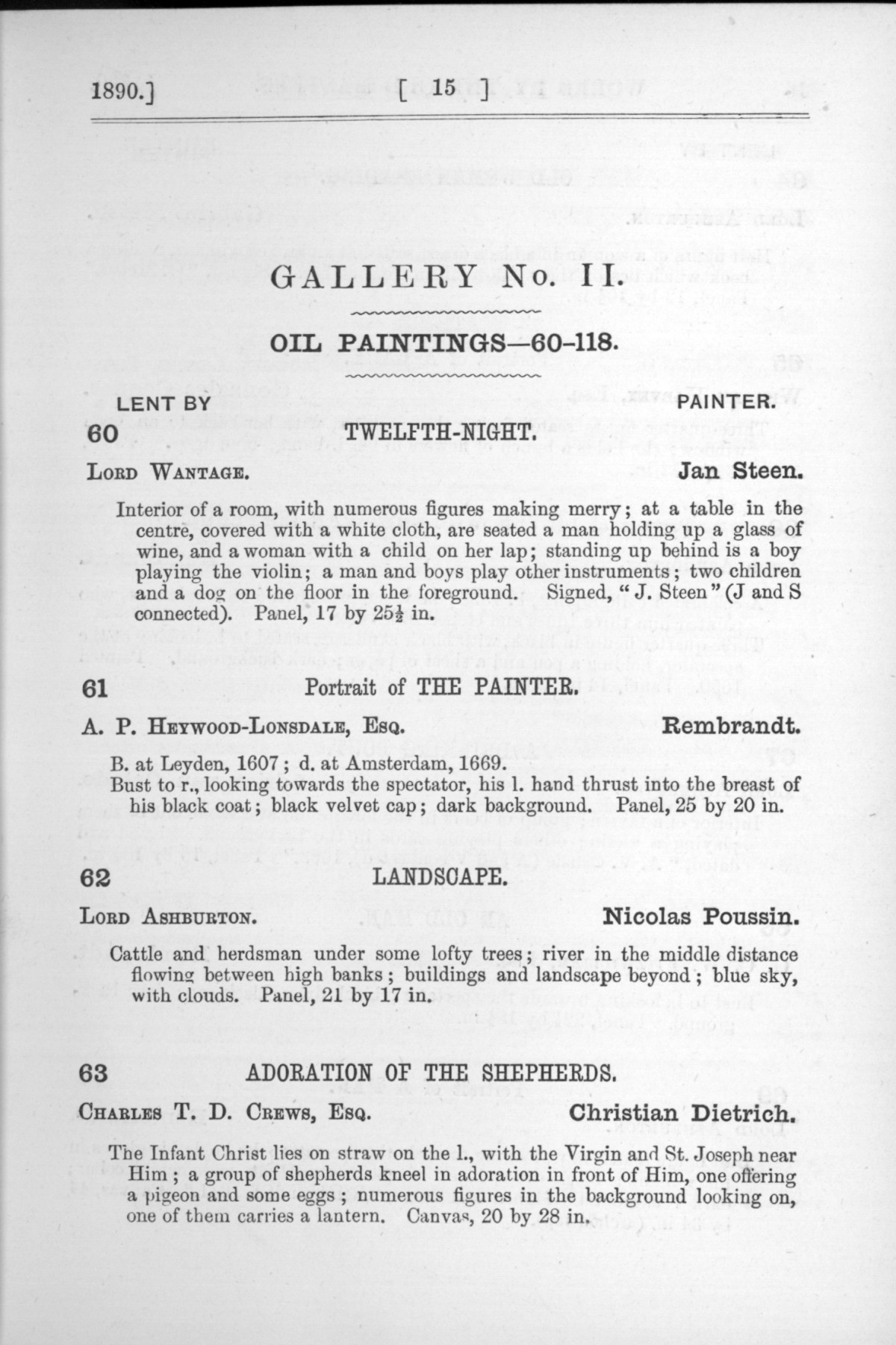 Page 15 of 1890 - Old Masters, deceased masters of the British School, drawings & models by Alfred Stevens