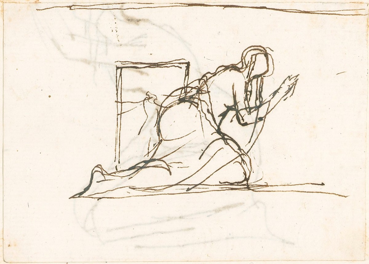 John Gibson RA, Kneeling woman
