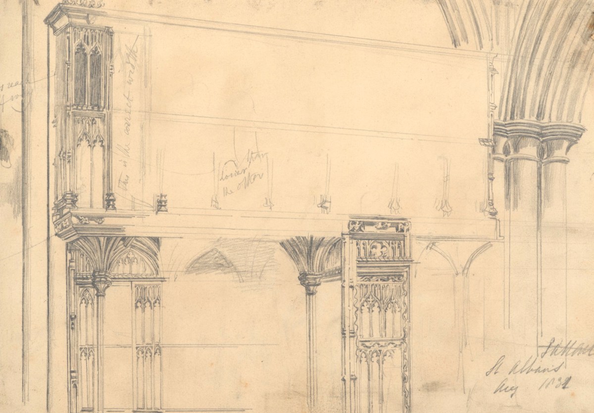 Solomon Alexander Hart RA, Interior of St. Alban's Cathedral