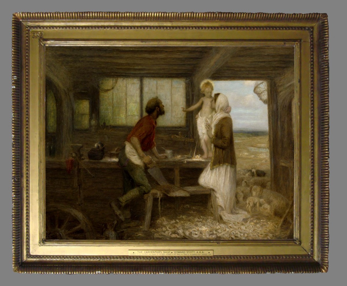 Unknown, Frame for Edward Stott ARA 'The Carpenter's Shop'